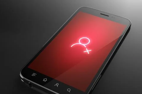 Delete contact - custom smart phone concept Illustrazione stock