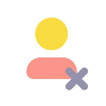 Delete contact flat color ui icon イラスト素材