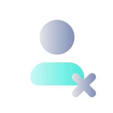Delete contact flat gradient color ui icon Illustrazione stock