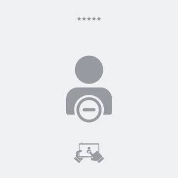Delete contact flat icon Stock Illustration