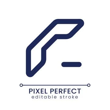 Delete contact pixel perfect linear ui icon Stock Illustration