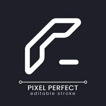 Delete contact pixel perfect white linear ui icon for dark theme Illustrazione stock