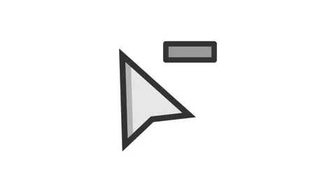Delete Cursor animated icon on white background Stock Footage 240528485
