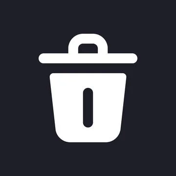 Delete dark mode glyph ui icon Illustrazione stock