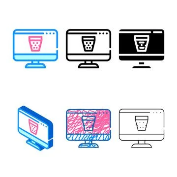 Delete digital information edition operating system color icon vector イラスト素材