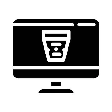 Delete digital information operating system glyph icon vector illustration Illustrazione stock