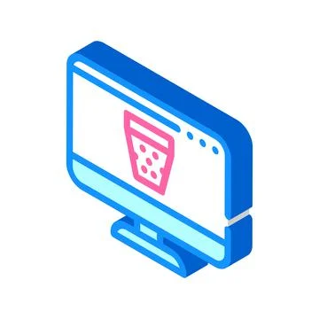 Delete digital information operating system isometric icon vector illustratio Illustrazione stock