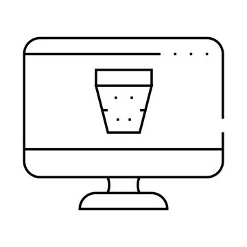 Delete digital information operating system line icon vector illustration Illustrazione stock