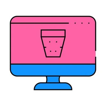 Delete digital information operating system icon color illustration Illustrazione stock