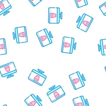 Delete digital information operating system vector seamless pattern Stock Illustration