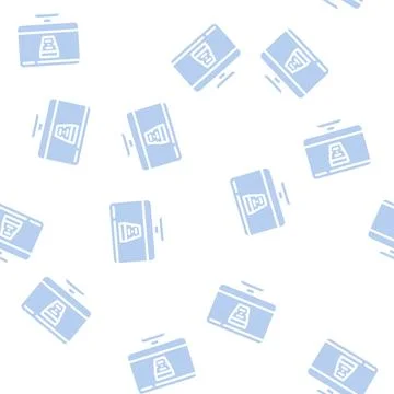 Delete digital information operating system glyph vector seamless pattern 스톡 일러스트