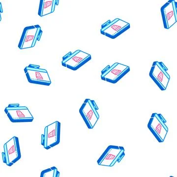 Delete digital information operating system isometric icon seamless pattern Stockillustratie