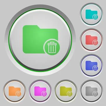Delete directory push buttons Illustrazione stock