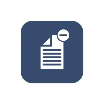 -Delete document- icon. Flat design Stock Illustration
