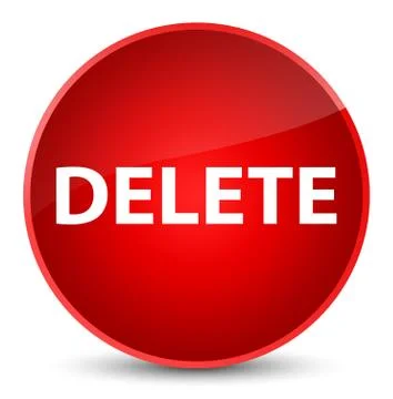 Delete elegant red round button Stock Illustration