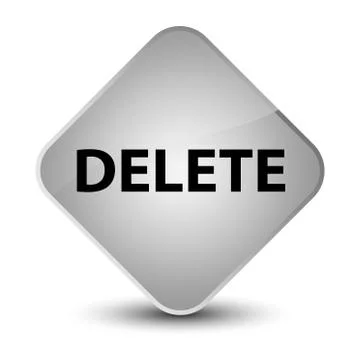 Delete elegant white diamond button Stock Illustration