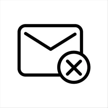 Delete, email, envelope, letter, mail, message, remove icon Ilustración de archivo