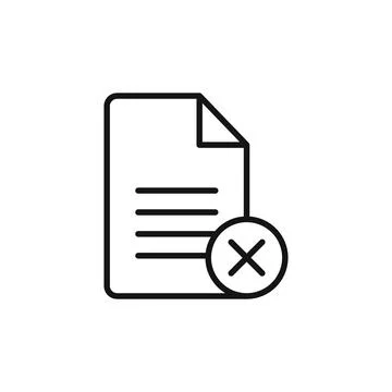 Delete File Icon Perfect for Document Management Stock Illustration