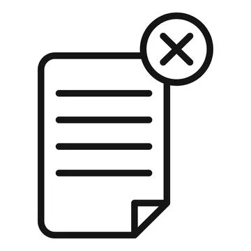 Delete File Icon Perfect for Document Management 스톡 일러스트