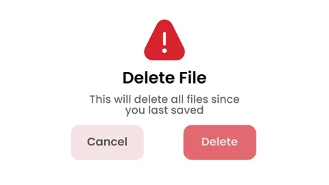 Delete File Popup 库存影片 343508276