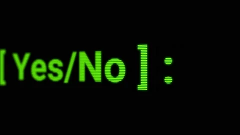 Delete files? Yes / No Stock Footage 162801604