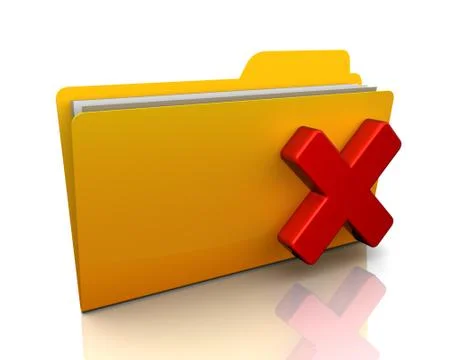 Delete folder icon concept illustration 스톡 일러스트