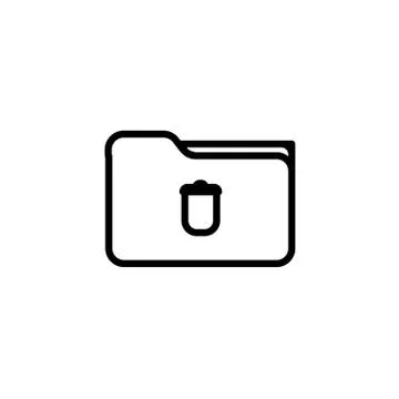 Delete folder icon in flat style isolated on grey background. For your design Illustrazione stock