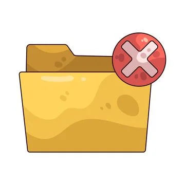 Delete Folder illustration Stock Illustration