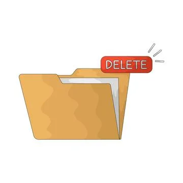 Delete Folder illustration Illustrazione stock