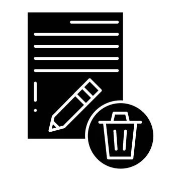 Delete glyph icon Stock Illustration