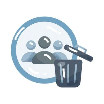 Delete group Stock Illustration