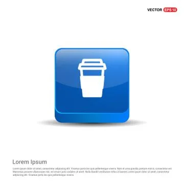 Delete icon - 3d Blue Button Illustrazione stock