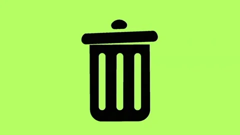 Delete icon animation isolated on green screen background Stock Footage 302133374
