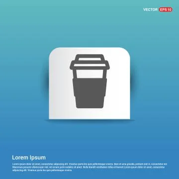 Delete icon - Blue Sticker button Stock Illustration