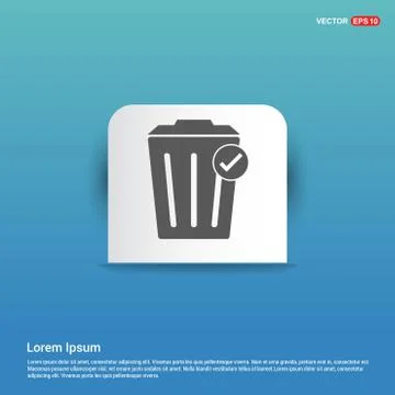 Delete icon - Blue Sticker button Stockillustratie