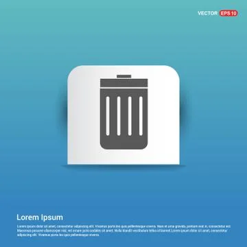 Delete icon - Blue Sticker button Illustrazione stock