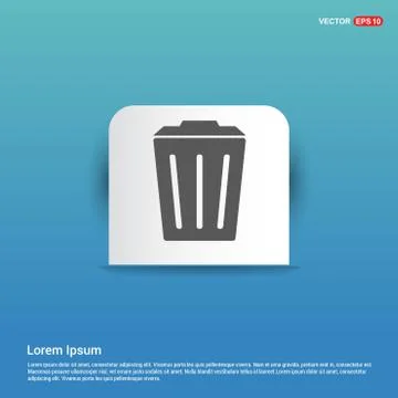 Delete Icon - Blue Sticker button Illustrazione stock