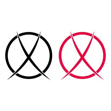 Delete icon. Cross sign in circle - can be used as symbols of wrong, close, d Stock Illustration