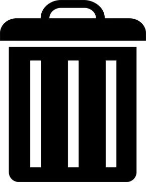 Delete icon-garbage, trash can, rubbish basket, Recycle bin, Stock Illustration