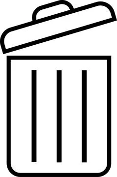 Delete icon-garbage, trash can, rubbish basket, Recycle bin, Stock Illustration