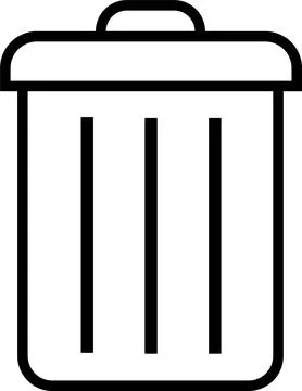 Delete icon-garbage, trash can, rubbish basket, Recycle bin, Stock Illustration