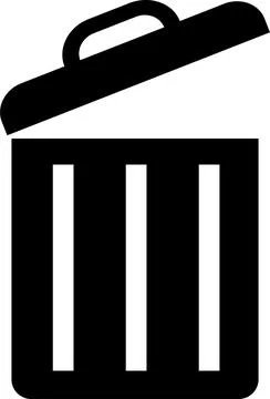 Delete icon-garbage, trash can, rubbish basket, Recycle bin, Stock Illustration