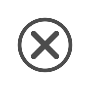 Delete icon isolated on white background. Vector illustration. Stock Illustration