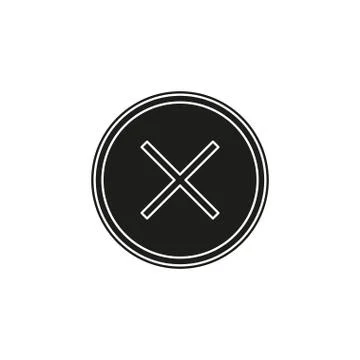 Delete icon - no sign, close symbol vector Stock Illustration