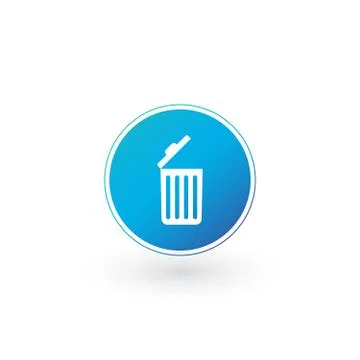 Delete icon , Open Trash can, Recycle bin, Garbage sign isolated on white bac Stock Illustration