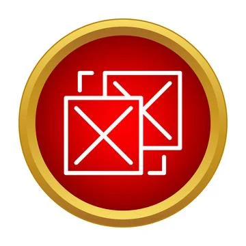 Delete icon representing failed image loading or removal Illustrazione stock