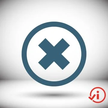 Delete icon stock vector illustration flat design Stockillustratie