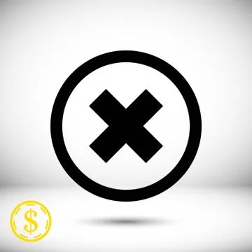 Delete icon stock vector illustration flat design イラスト素材