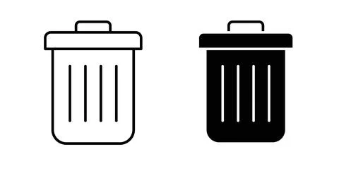 Delete icon vector art Illustrations Ilustración de archivo