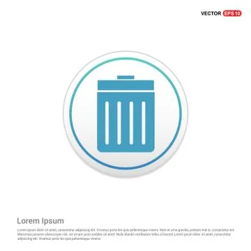 Delete icon - white circle button Stock Illustration